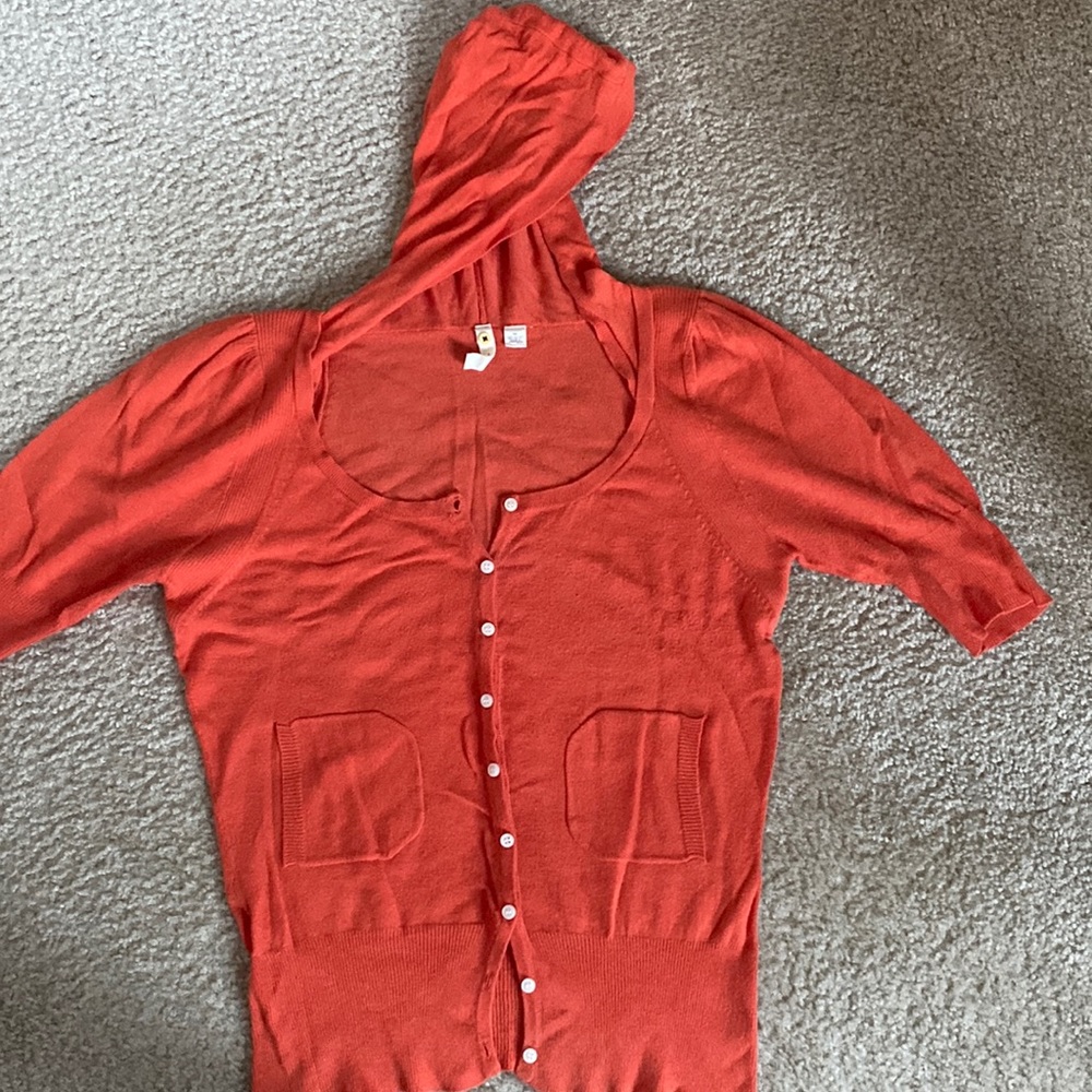 Anthropology hooded lightweight sweater